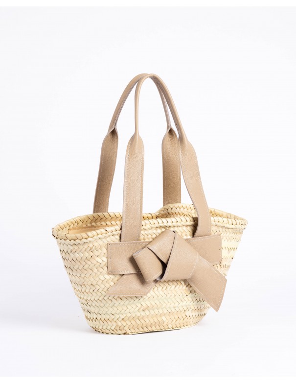 VALERIA straw bag | sand