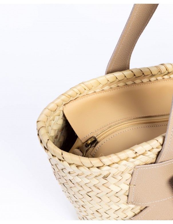 VALERIA straw bag | sand