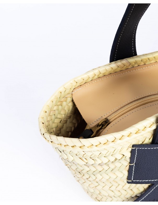 VALERIA straw bag | black
