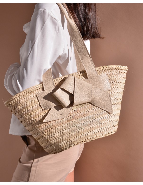 VALERIA straw bag | sand