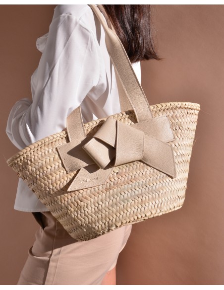 VALERIA straw bag | sand