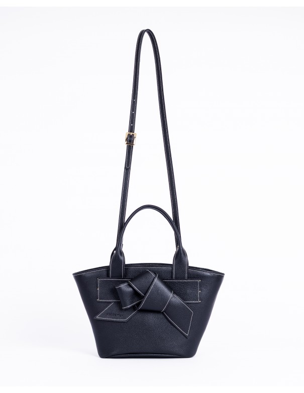 VALERIA | capazo de piel | negro