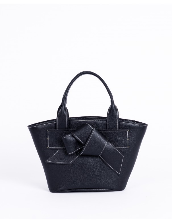 VALERIA | capazo de piel | negro