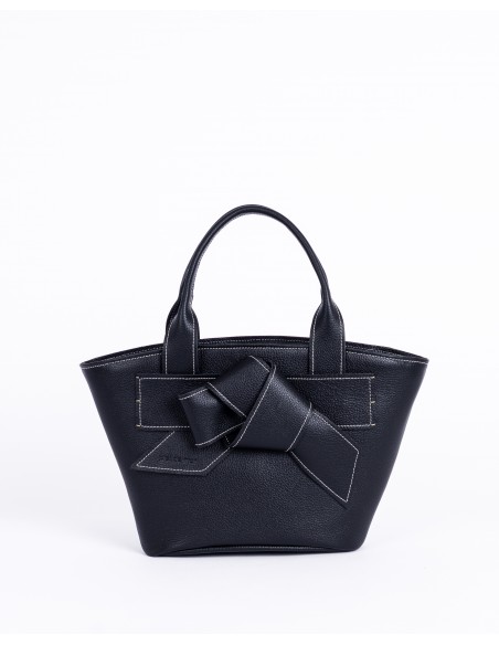 VALERIA | capazo de piel | negro