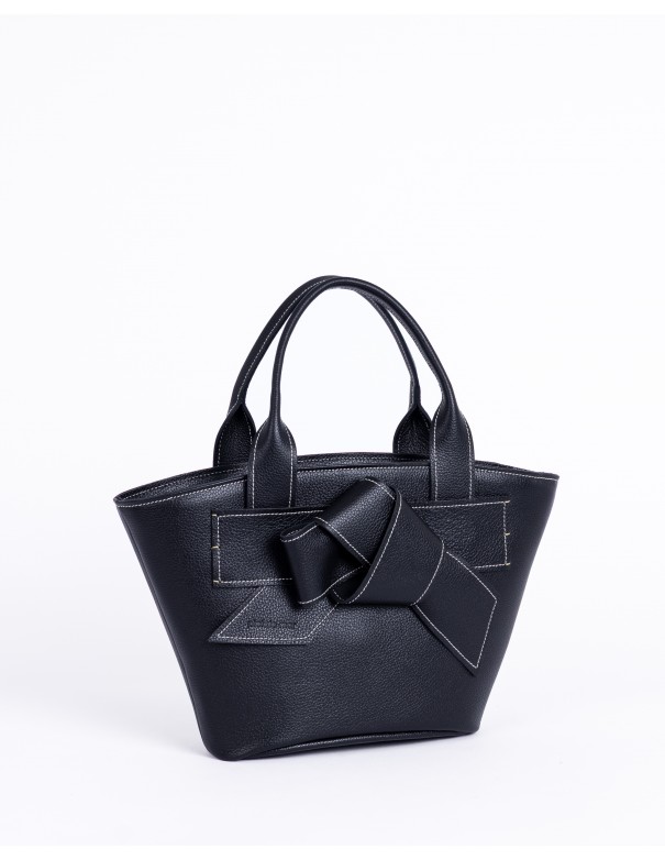 VALERIA | capazo de piel | negro