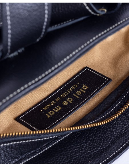 VALERIA | capazo de piel | negro