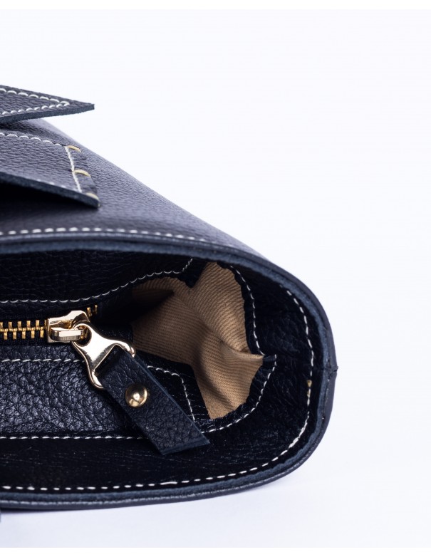 VALERIA | capazo de piel | negro