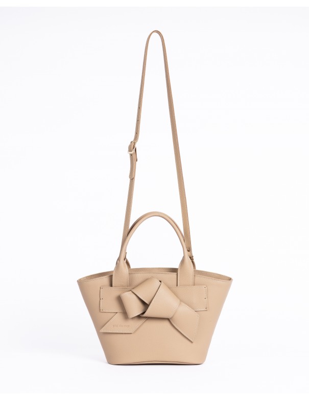 VALERIA | leather bag | sand