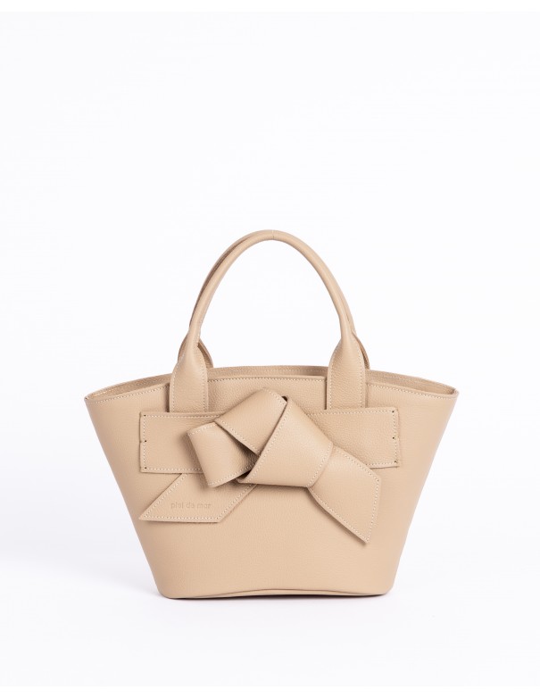 VALERIA | leather bag | sand
