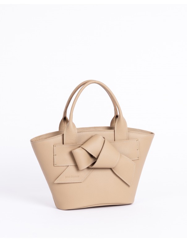 VALERIA | leather bag | sand