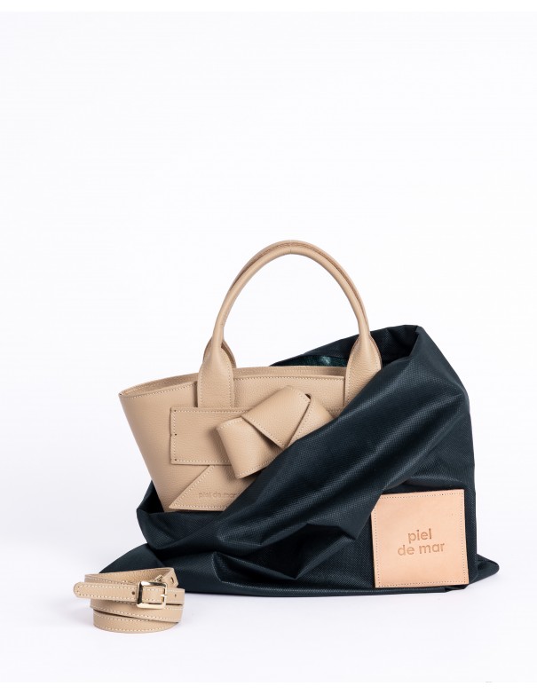 VALERIA | capazo de piel | arena