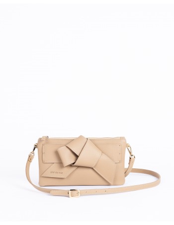 VALERIA | leather shoulder bag | sand