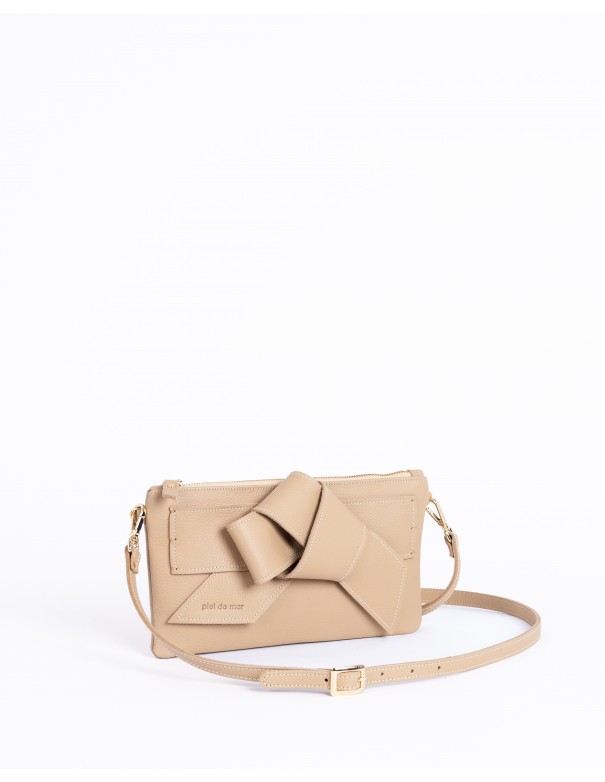 VALERIA | leather shoulder bag | sand