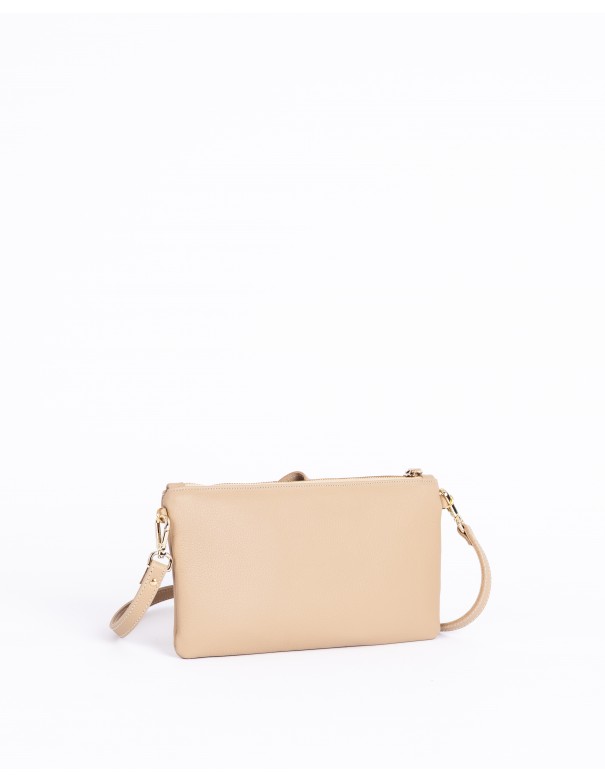 VALERIA | leather shoulder bag | sand
