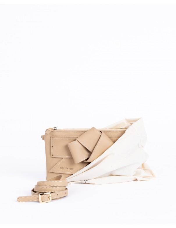 VALERIA | leather shoulder bag | sand