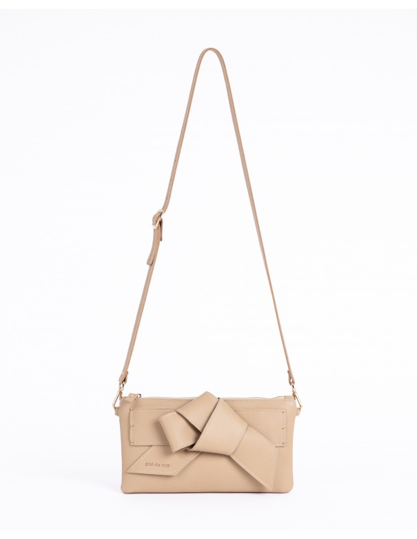 VALERIA | leather shoulder bag | sand
