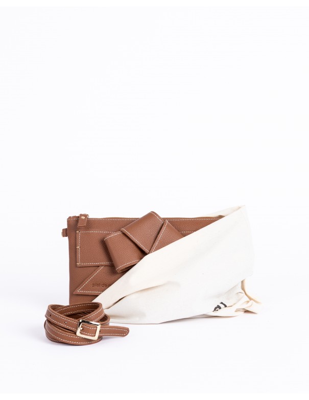 VALERIA | leather shoulder bag | tan