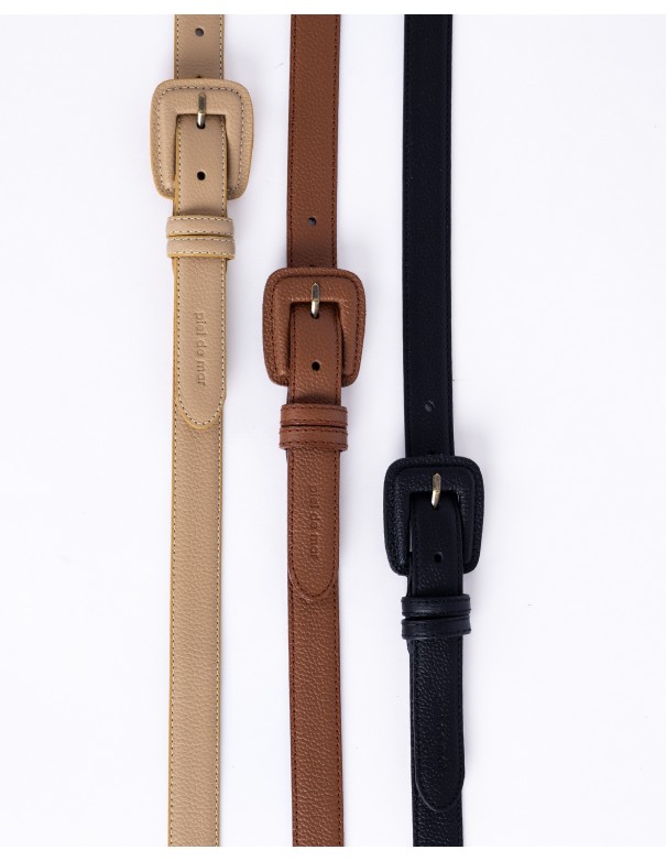 L'ESSENTIEL | cinturón piel | negro