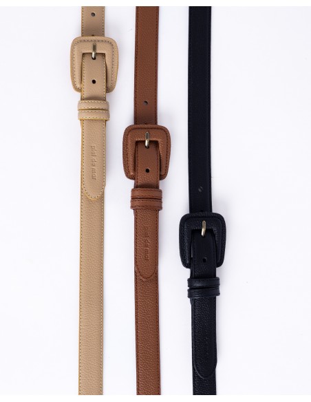 L'ESSENTIEL | cinturón piel | negro