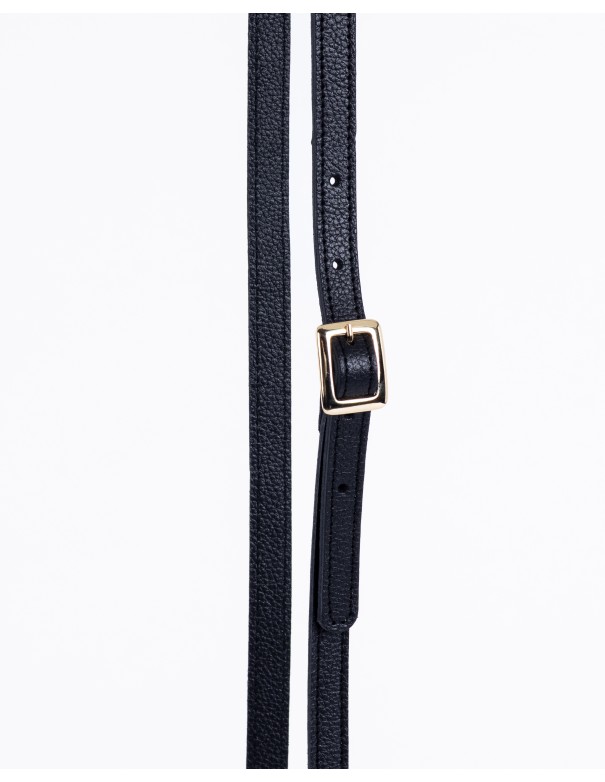 ASA HEBILLA | piel grabada | negro