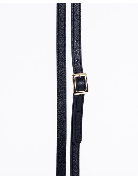 ASA HEBILLA | piel grabada | negro