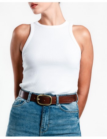 URBAN | leather belt |cognac 2