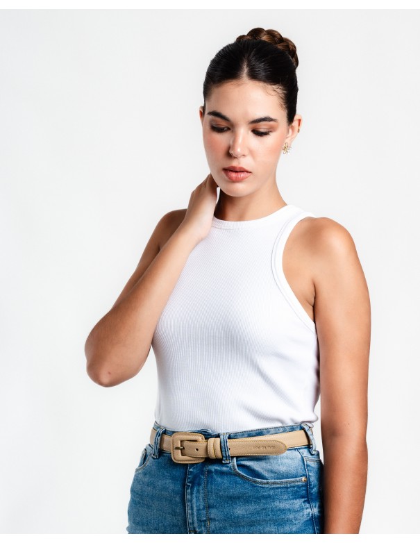 L'ESSENTIEL | cinturón piel | arena