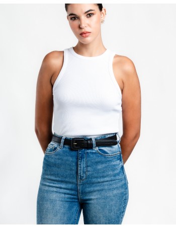 L'ESSENTIEL | cinturón piel | negro 2